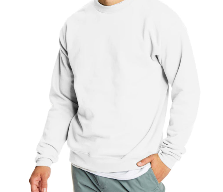 Crewneck Unisex EcoSmart 50/50 White