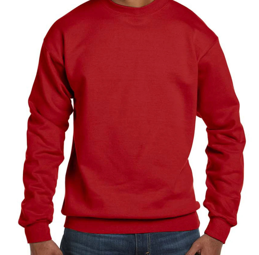 Crewneck Unisex EcoSmart 50/50 Deep Red