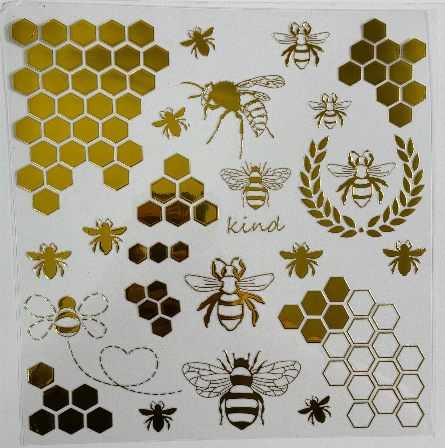 E 646 Gold Metallic Bee Kind