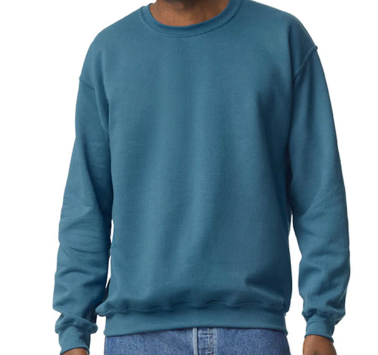 Crewneck Unisex EcoSmart 50/50 Indigo Blue