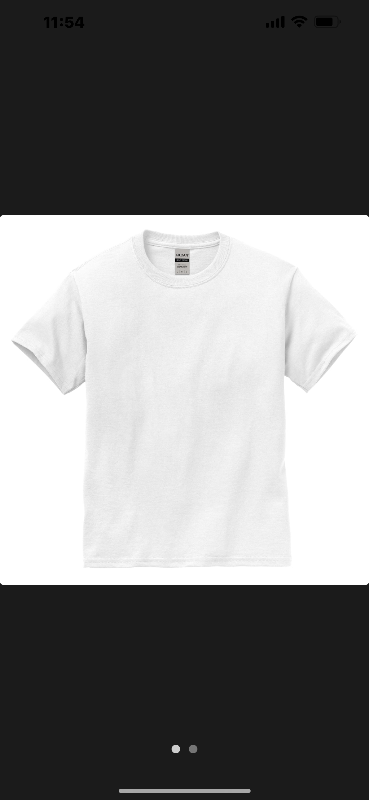 Gildan Youth White T Shirt