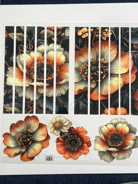 E 324 Banded Western Floral 5/8