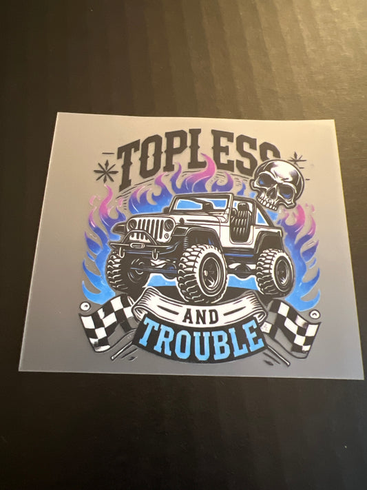 TOPLESS AND TROUBLE HAT DTF