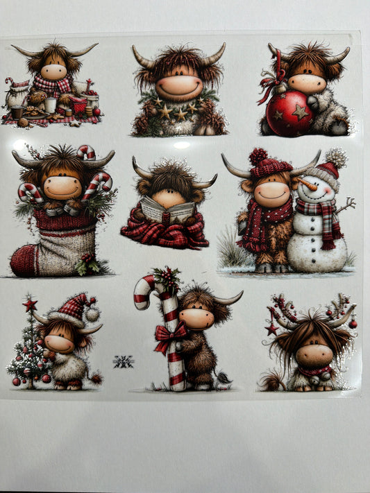 E 865 8/8 Whimsy Christmas Cow
