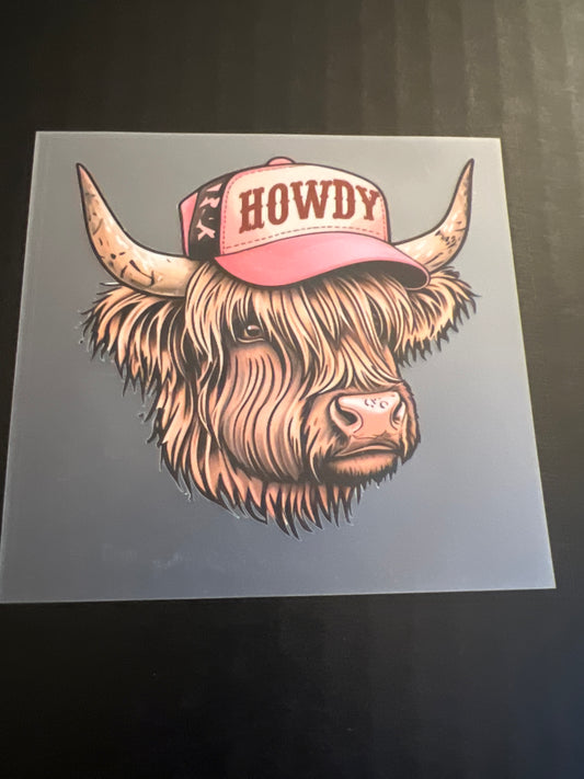 HOWDY COW HAT DTF