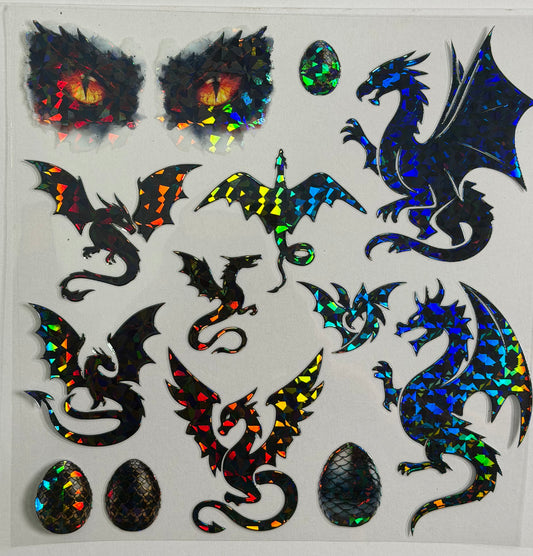 E 644 Holo Dragons