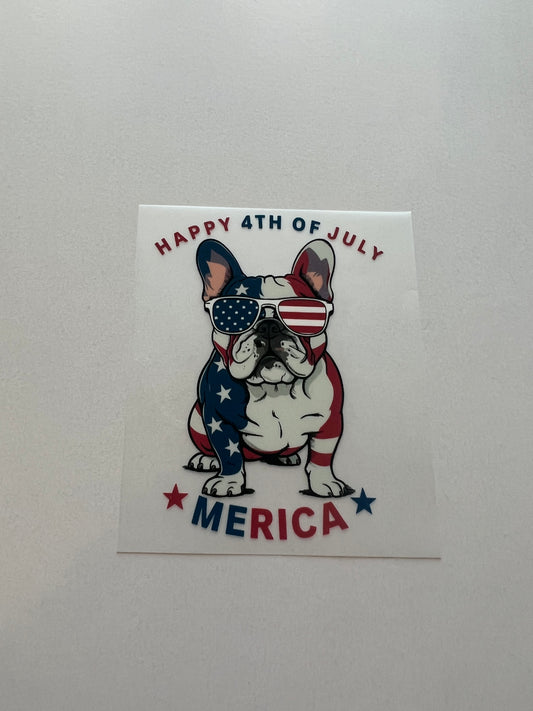 Happy 4th Of July Frenchie Hat DTF