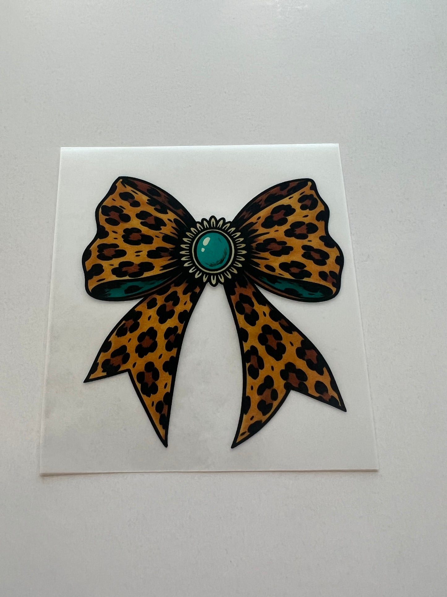 Cheetah Print Bow Hat DTF