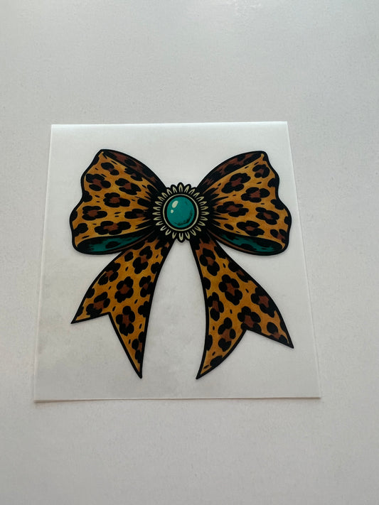 Cheetah Print Bow Hat DTF