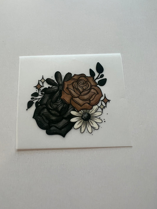 Dark Flowers Hat DTF