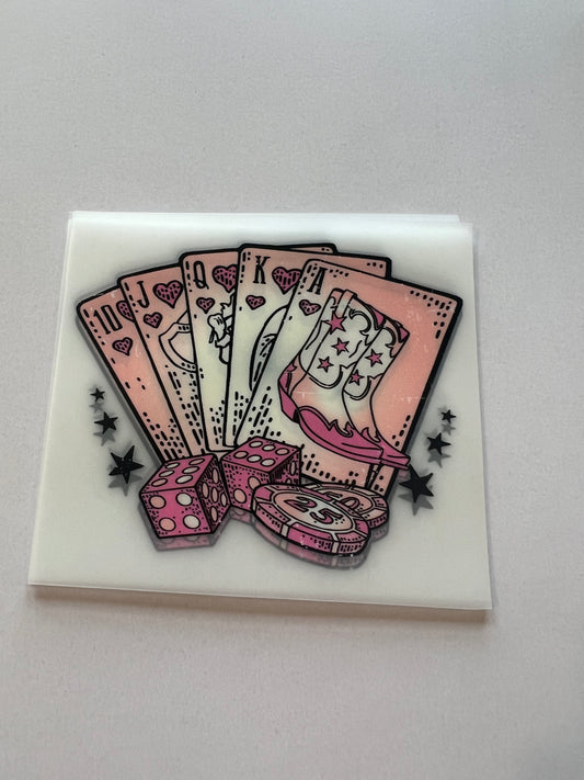 Pink Royal Flush Hat DTF