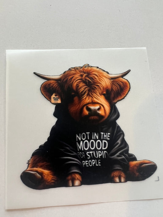 Not In The Mood Cow Hat DTF
